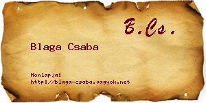 Blaga Csaba névjegykártya