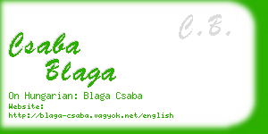 csaba blaga business card